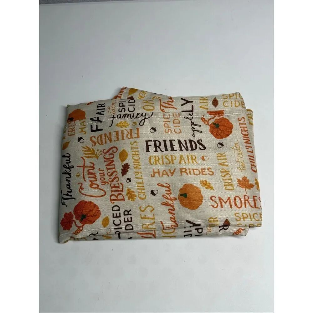 Celebrate Together Thanksgiving Fall Rectangle Tablecloth 84” X 60”